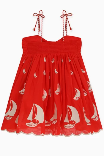 فستان سكاربورو بعقد قطن