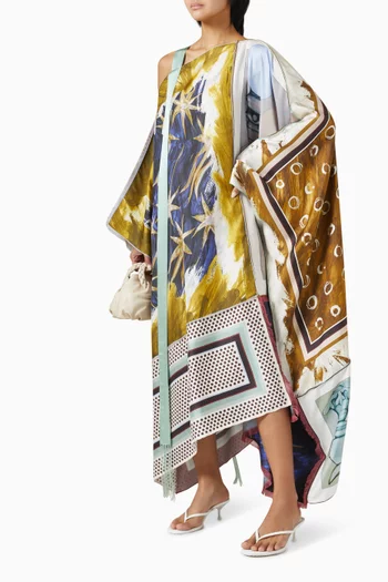Julia Printed Kaftan in Silk