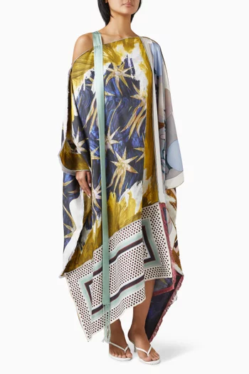 Julia Printed Kaftan in Silk