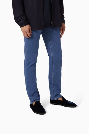 Logo Loafers in Velvet