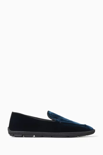 Logo Loafers in Velvet
