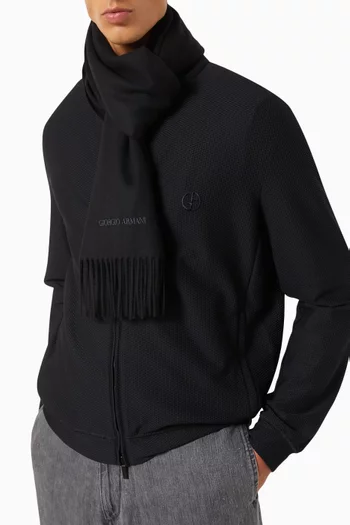 Micro Logo Scarf in Cashmere