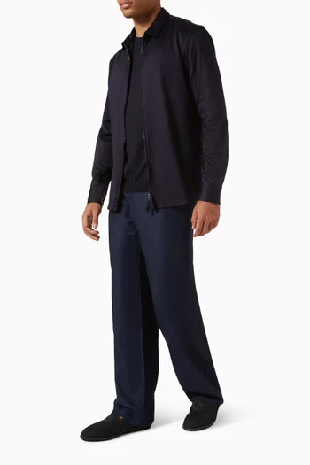 بنطال جينز بقصة واسعة دينم