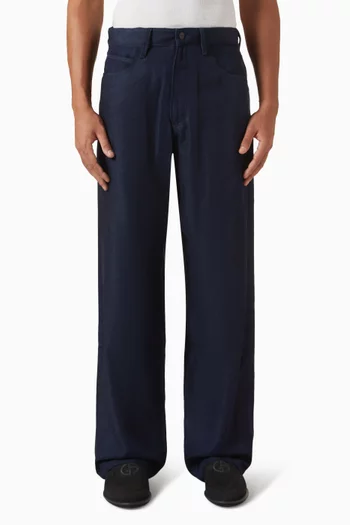 بنطال جينز بقصة واسعة دينم