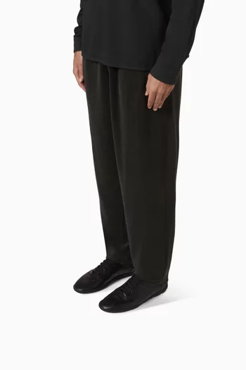 سنيكرز برباط جلد وقماش منسوج