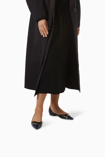 Ballerina Flats in Calf Leather