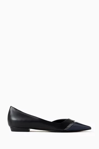 Ballerina Flats in Calf Leather