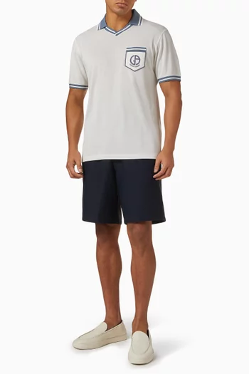 Polo Shirt in Silk Piqué Jersey