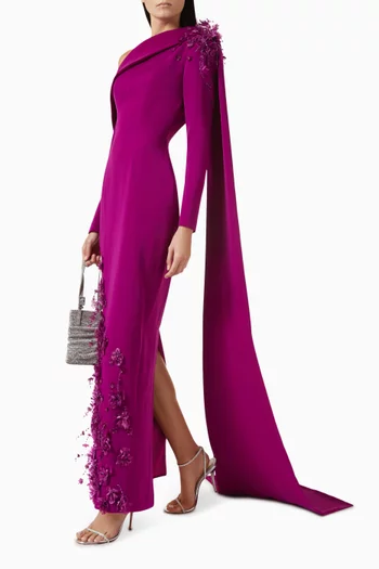 Ward Embellished Dress in Crepe