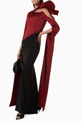Ghala Dress in Taffeta & Crepe