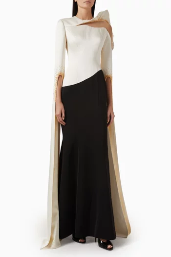 Ghala Dress in Taffeta & Crepe