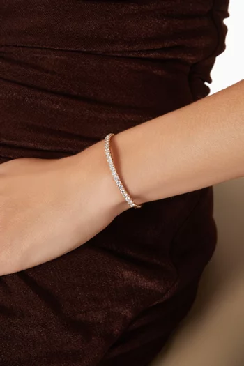 Thalj Diamond Bangle in 18kt Rose Gold