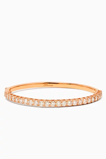 Thalj Diamond Bangle in 18kt Rose Gold