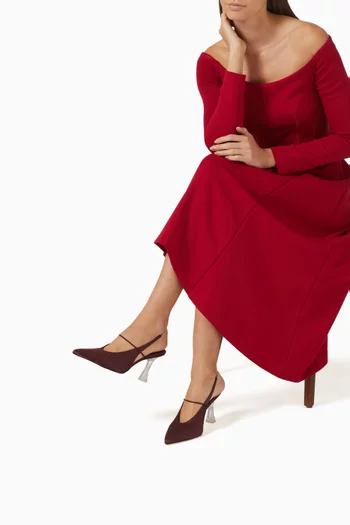 Mignon 90 Slingback Pumps in Silk-satin