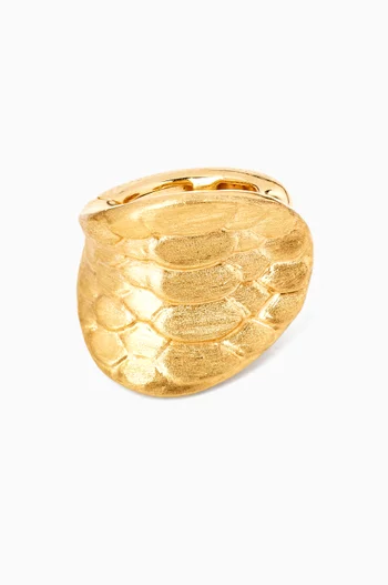 High-gloss Snake Single Ear Cuff in 18kt Gold