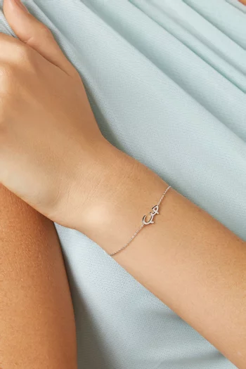 'Hobb' Diamond Bracelet in 18kt White Gold