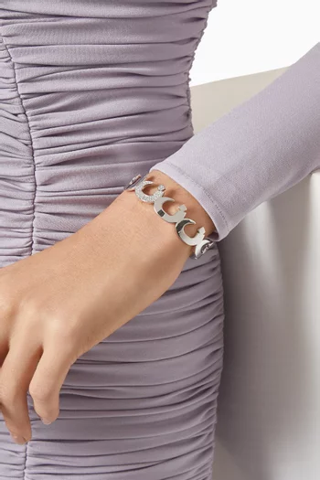 Oula 'Noon' Diamond Cuff Bracelet in 18kt White Gold