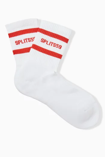 Logo Strip Quarter Socks