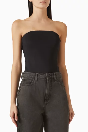 Scuba Corset Strapless Bodysuit in Stretch-nylon