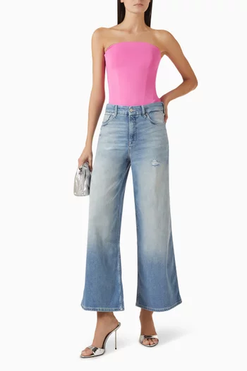 بودي سوت سكوبا بتصميم مشد بدون حمالات نايلون مطاطي