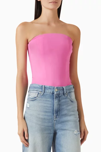 بودي سوت سكوبا بتصميم مشد بدون حمالات نايلون مطاطي