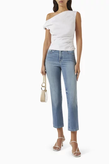 Off-shoulder Top in Poplin