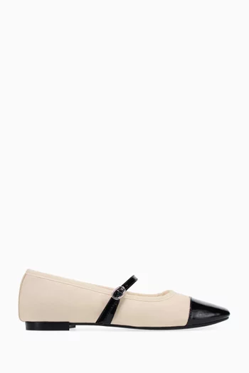 Georgiana Mary Jane Flats in Leather