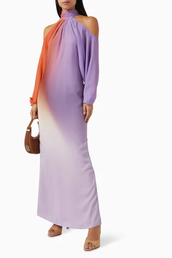 Biscay Halterneck Maxi Dress in Crepe