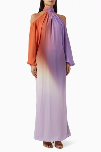 Biscay Halterneck Maxi Dress in Crepe
