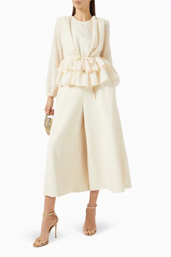 Wide-leg Belted Culottes