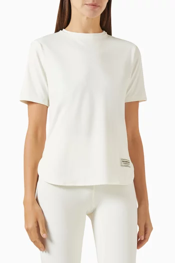 Curved Hem T-shirt in Recycled Softskin