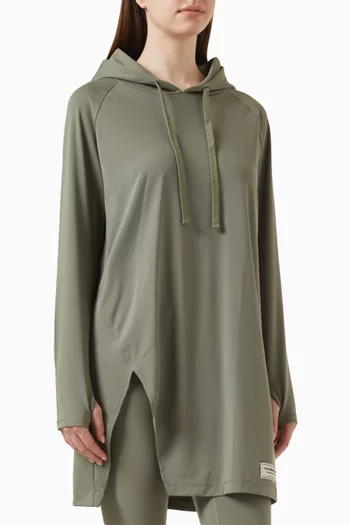 Oversized Sports Top in Recycled Softskin