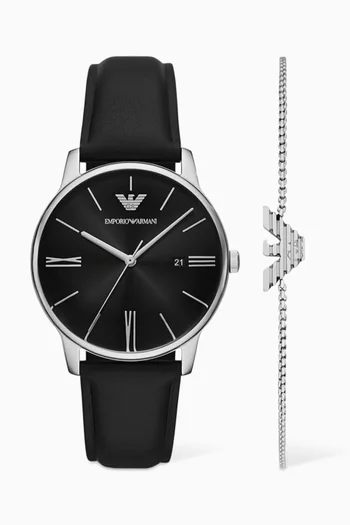 Minimalist Quartz Watch & Bracelet Gift Set