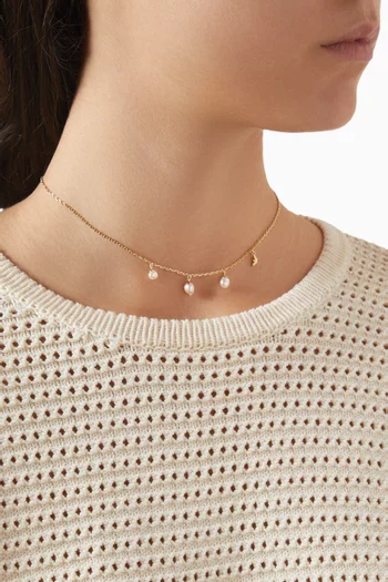 Station Necklace in Brass