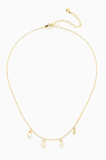 Station Necklace in Brass