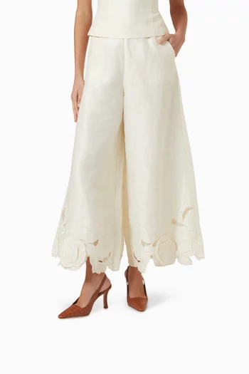 Moirasli 90 Slingback Pumps in Croc-embossed Leather