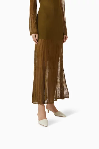 Moiramu Mules in Croc-embossed Leather