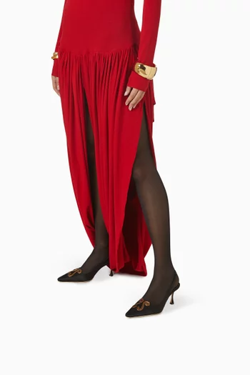 Durbar 70 Slingback Pumps in Satin