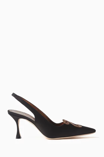 Durbar 70 Slingback Pumps in Satin