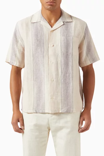 Striped Sunset Shirt in Linen & Cotton