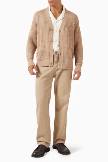 كارديغان قطن عضوي بدرجات ألوان مدمجة