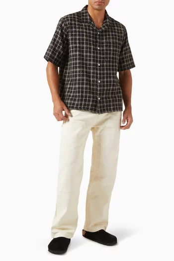 Wavy Shirt in Cotton-linen Blend