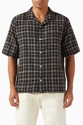 Wavy Shirt in Cotton-linen Blend