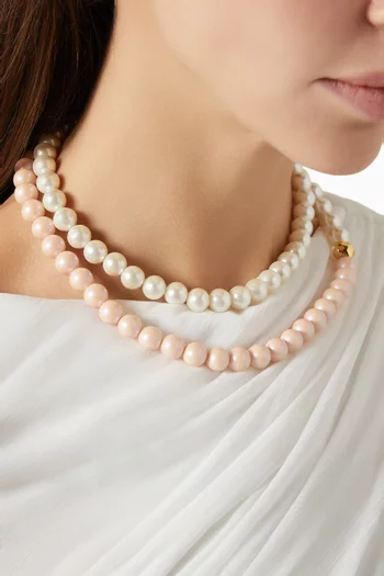 Pearlie Necklace in Gold-tone Metal