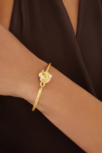 Beachside Bangle in Gold-tone Brass