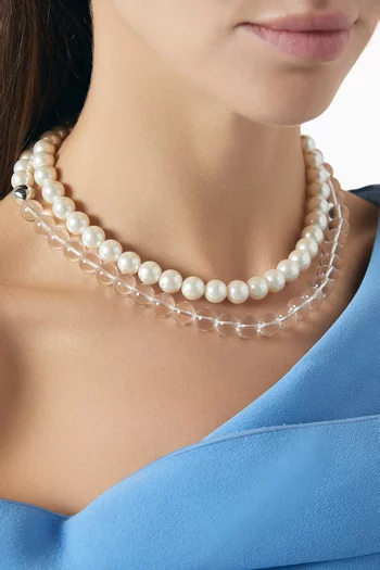 Pearlie Necklace in Silver-tone Metal