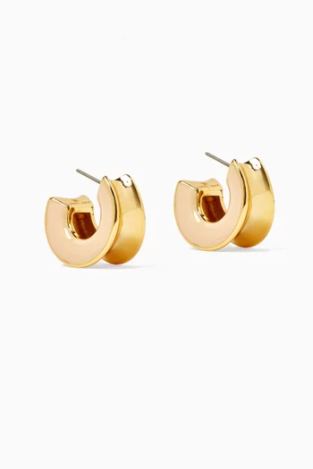 Bold Small Hoops in Gold-tone Brass
