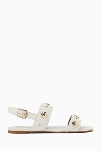 صندل بحلي على شكل زهور جلد