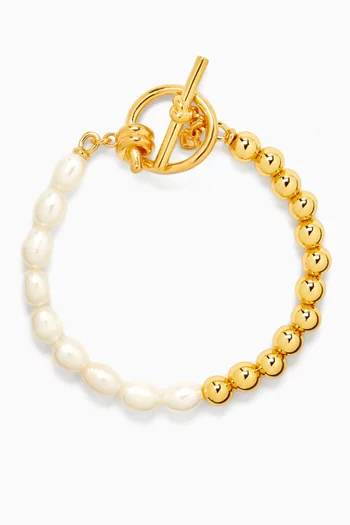 Ropes & Knots Toggle Bracelet in Gold-tone Brass