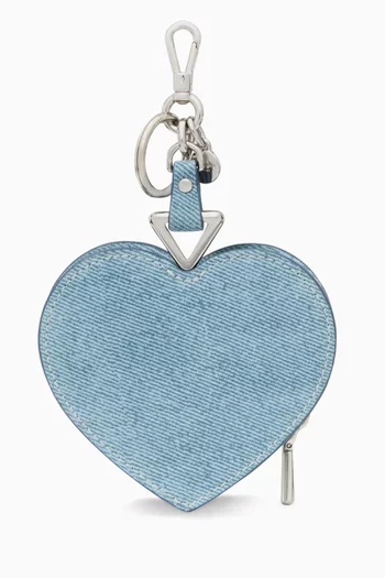 Liv Heart Coin Purse in Denim